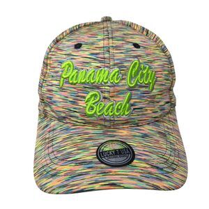 Panama City Beach Strapback Hat Multicolor OS Adjustable W/Tags Lucky 7 USA